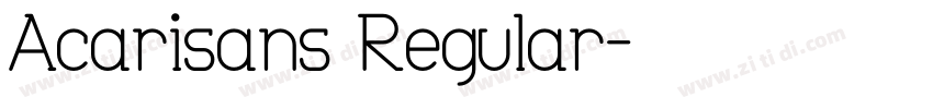 Acarisans Regular字体转换